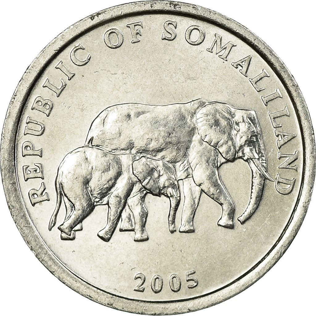 Somaliland | 5 Shilling Münze | Elefanten | KM:19 | 2005