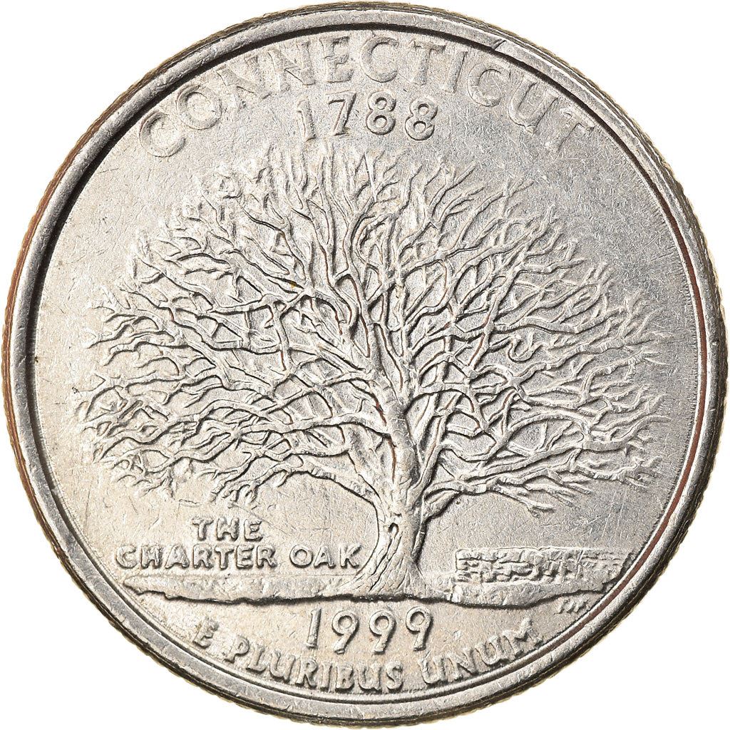 United States | 1/4 Dollar Coin | Connecticut | Km:297 | 1999
