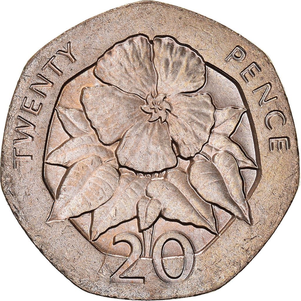 Saint Helena and Ascension | 20 Pence Coin | Elizabeth II | St. Helena Ebony Flower | Km:21 | 1998 - 2022