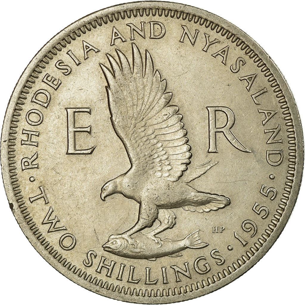 Rhodesia and Nyasaland | 2 Shillings Coin | Elizabeth II | Eagle | Km:6 | 1955 - 1957