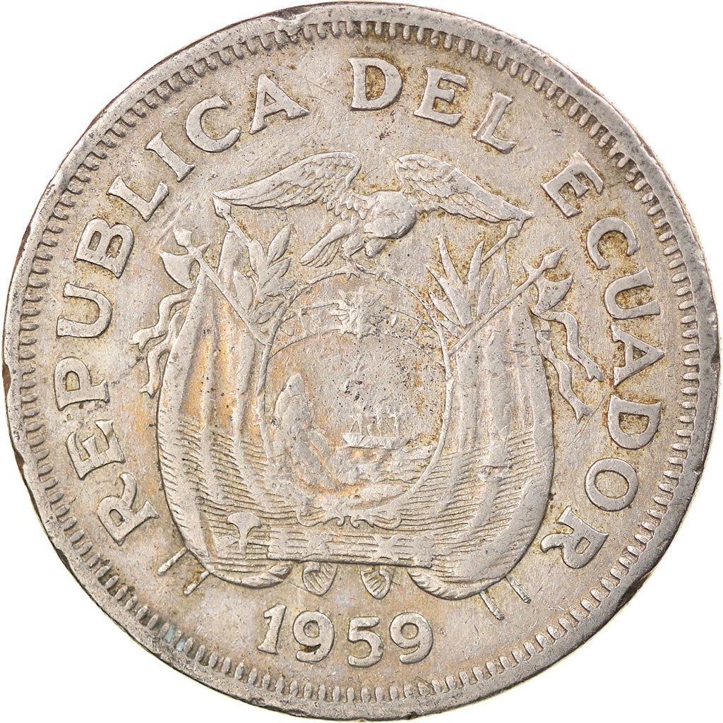 Ecuador | 1 Sucre Coin | Antonio José de Sucre | Copper-nickel | KM:78a | 1959