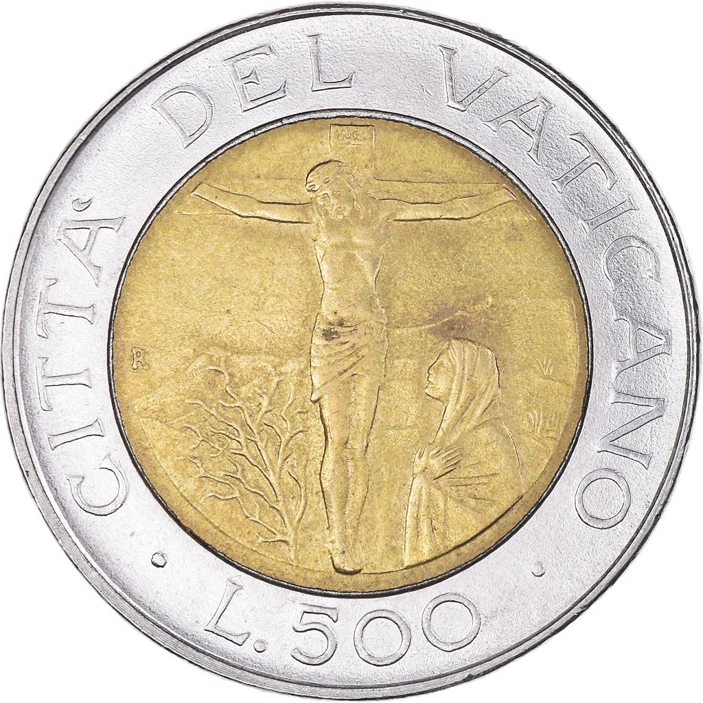 Vatican City | 500 Lire Coin | John Paul II | Km:204 | 1987