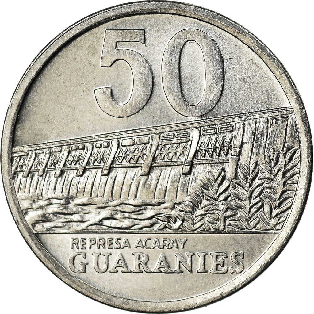 Paraguay | 50 Guaranies Coin | Acaray River | KM:191b | 2006 - 2019