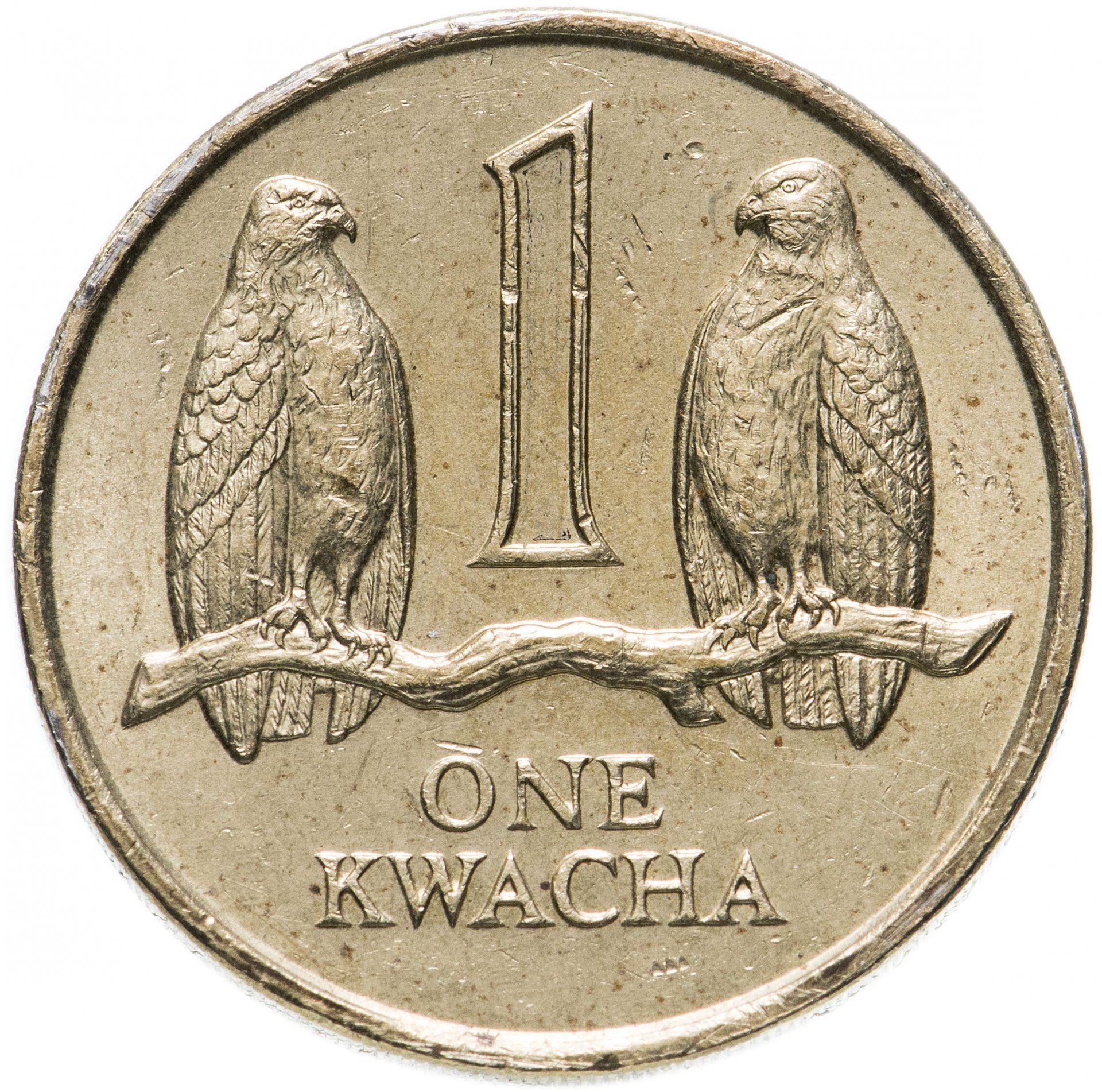 Moneta Zambia 1 Kwacha | Taita Falcons | Kenneth Kaunda | KM26 | 1989
