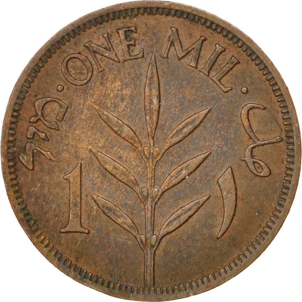 British Palestine | 1 Mil Coin | Olive Branch | Km:1 | 1927 - 1947