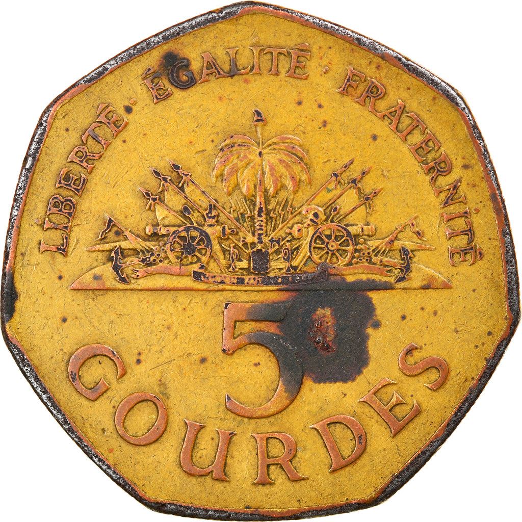 Haiti | 5 Gourdes Coin | Haitian Statesmen | Cannon | Km:156 | 1995 - 2019