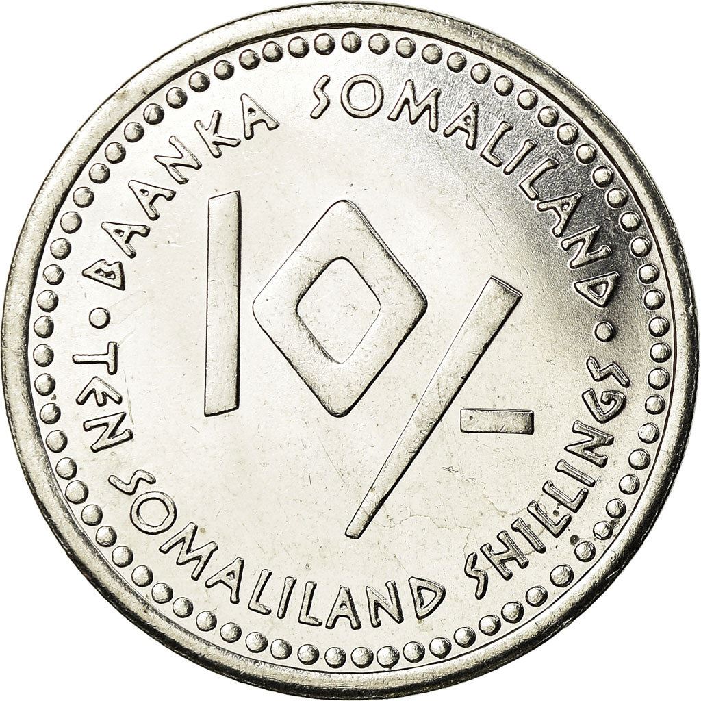 Somaliland | 10 Shillings Coin | Virgo | Stainless steel | KM:14 | 2006