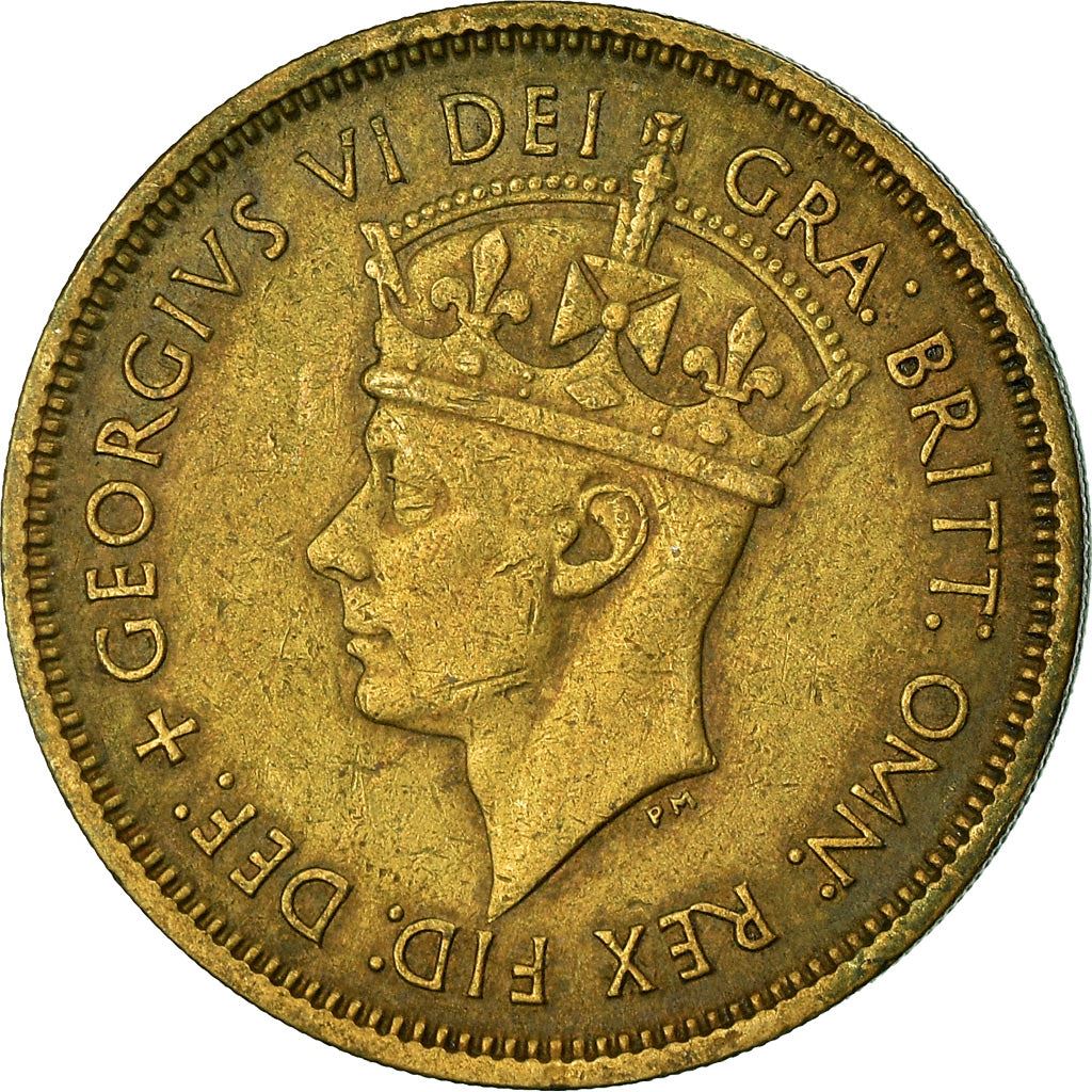British West Africa | 1 Shilling Coin | Palm Tree | George VI | Km:28 | 1949 - 1952