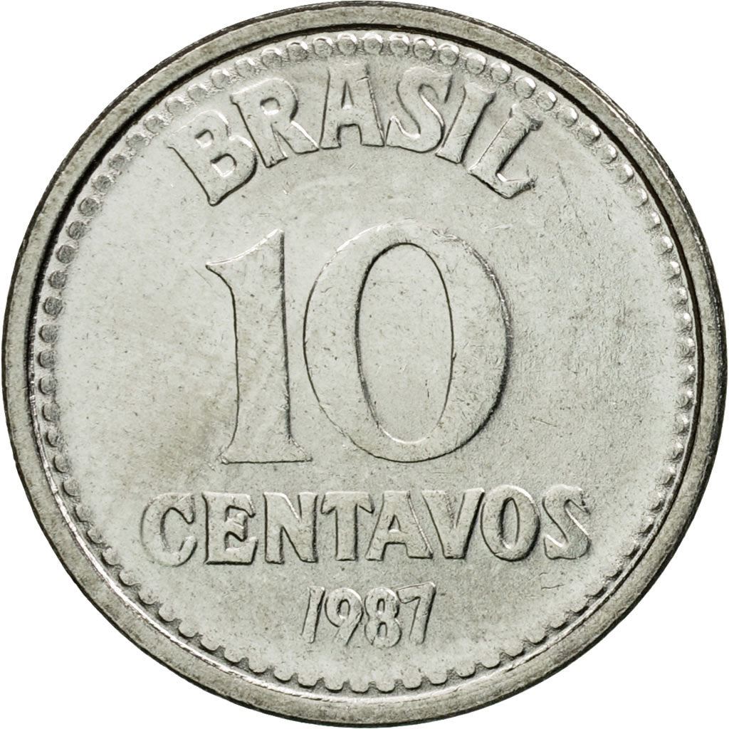 Moneta Brasile 10 Centavos KM602 1986 - 1988