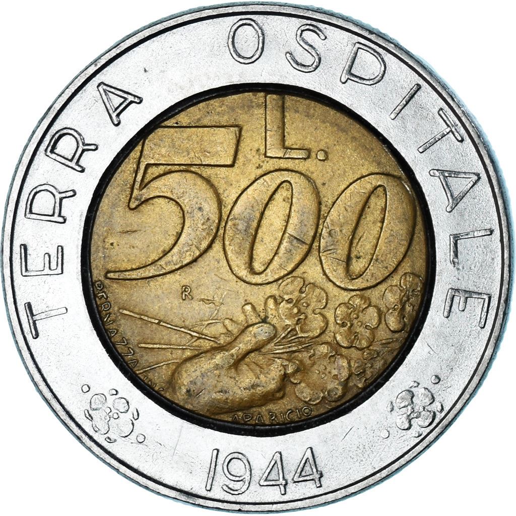San Marino | 500 Lire Coin | Hospitable Land | Km:269 | 1991