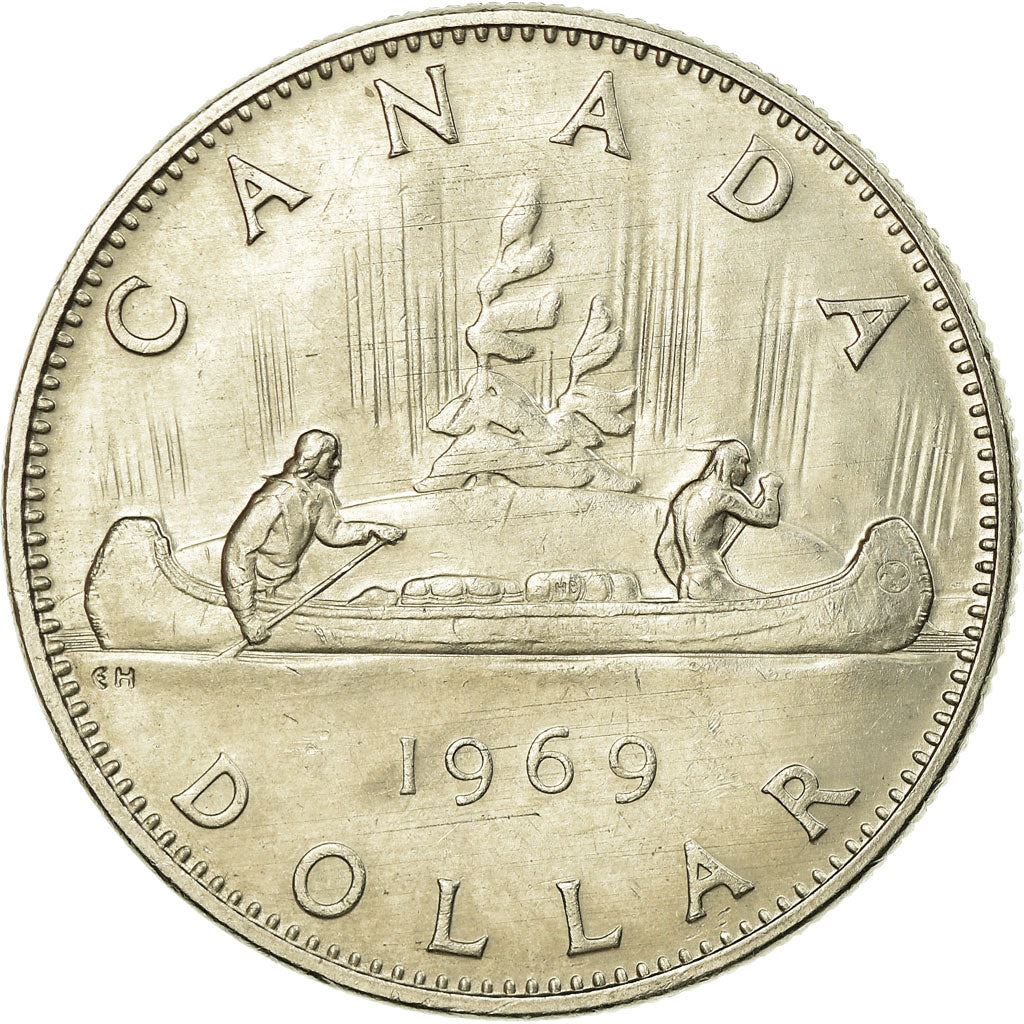 Canada | 1 Dollar Coin | Nickel | 2nd portrait | KM:76.1; 76.2 | 1968-1976