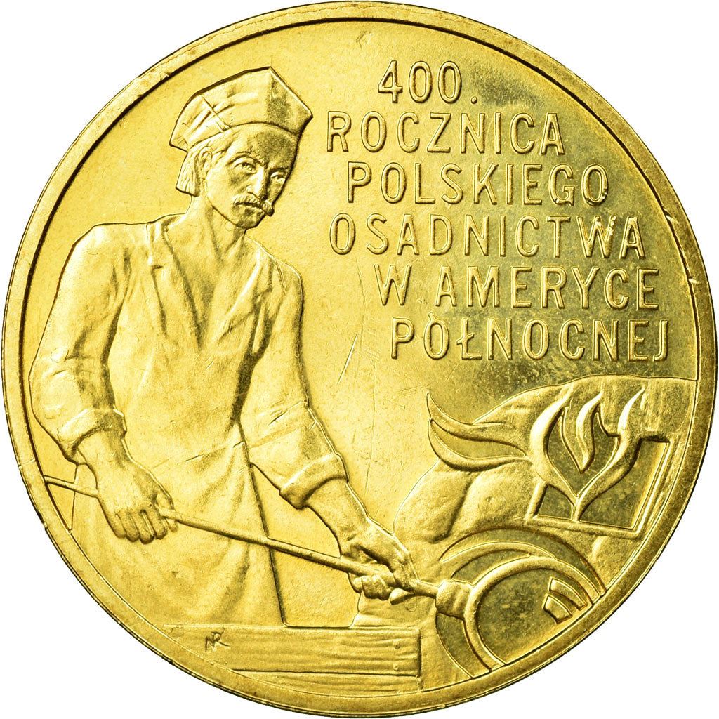 Poland | 2 Zlotys Coin | Settlement in North America | Y:659 | 2008