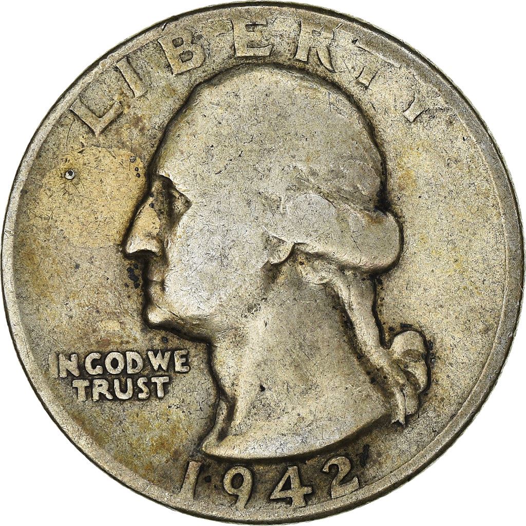アメリカ合衆国 | 1/4ドル硬貨 | ジョージ・ワシントン | KM:164 | 1932年 - 1964年