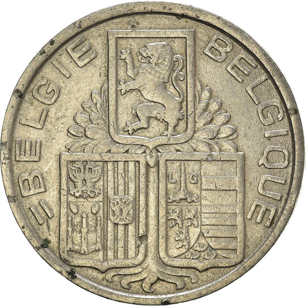 Belgija | 5 frankų moneta | Liūtas | Km:117 | 1938 - 1939