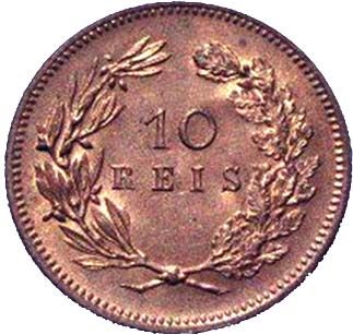 Portugal 10 Reis Coin | King Carlos I | KM532 | 1891 - 1892