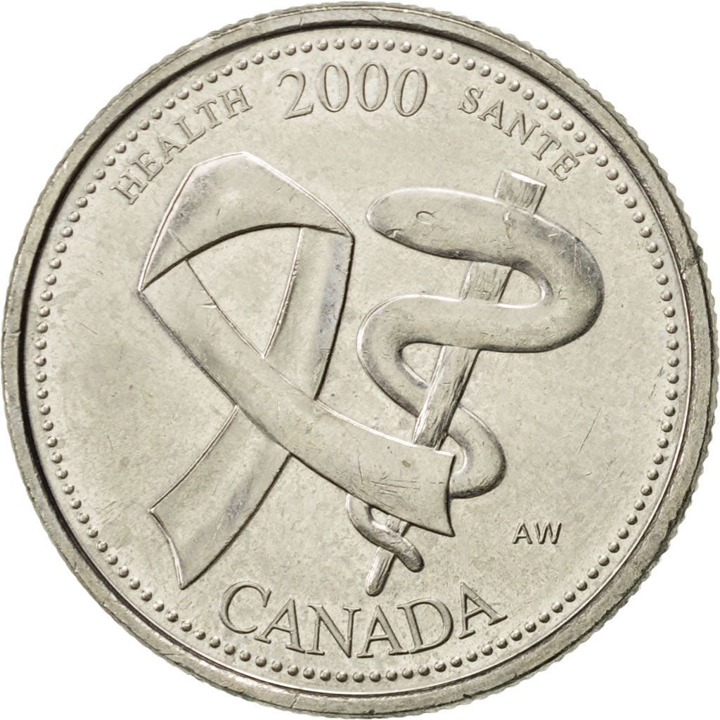 Canada | 25 Cents Coin | Health | Nickel | KM:373 | 2000