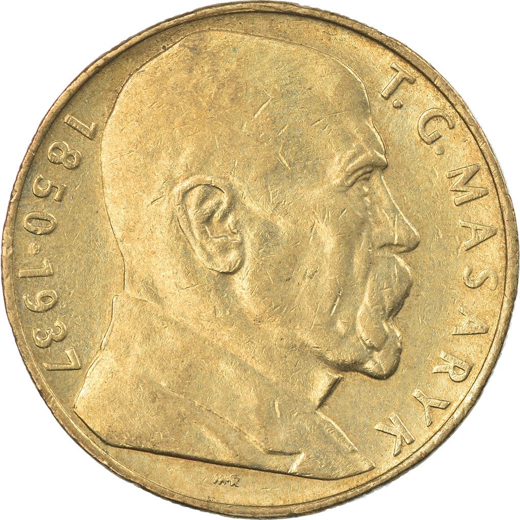 Czechoslovakia | 10 Korun Coin | T. G. Masaryk | Nickel brass | KM:139 | 1990-1993