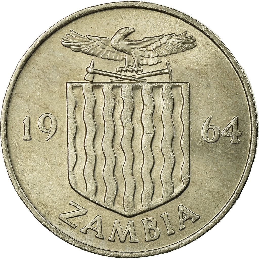 Zambia | 2 Shillings Coin | Bohor Reedbuck | Km:3 | 1964