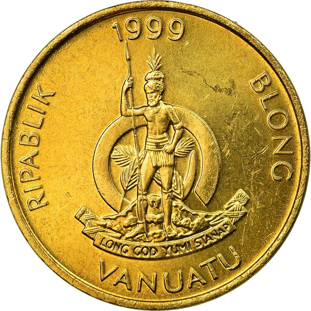 Vanuatu | 2 Vatu Coin | Melanesian Warrior | Triton Conch Shell | Km:4 | 1983 - 2002