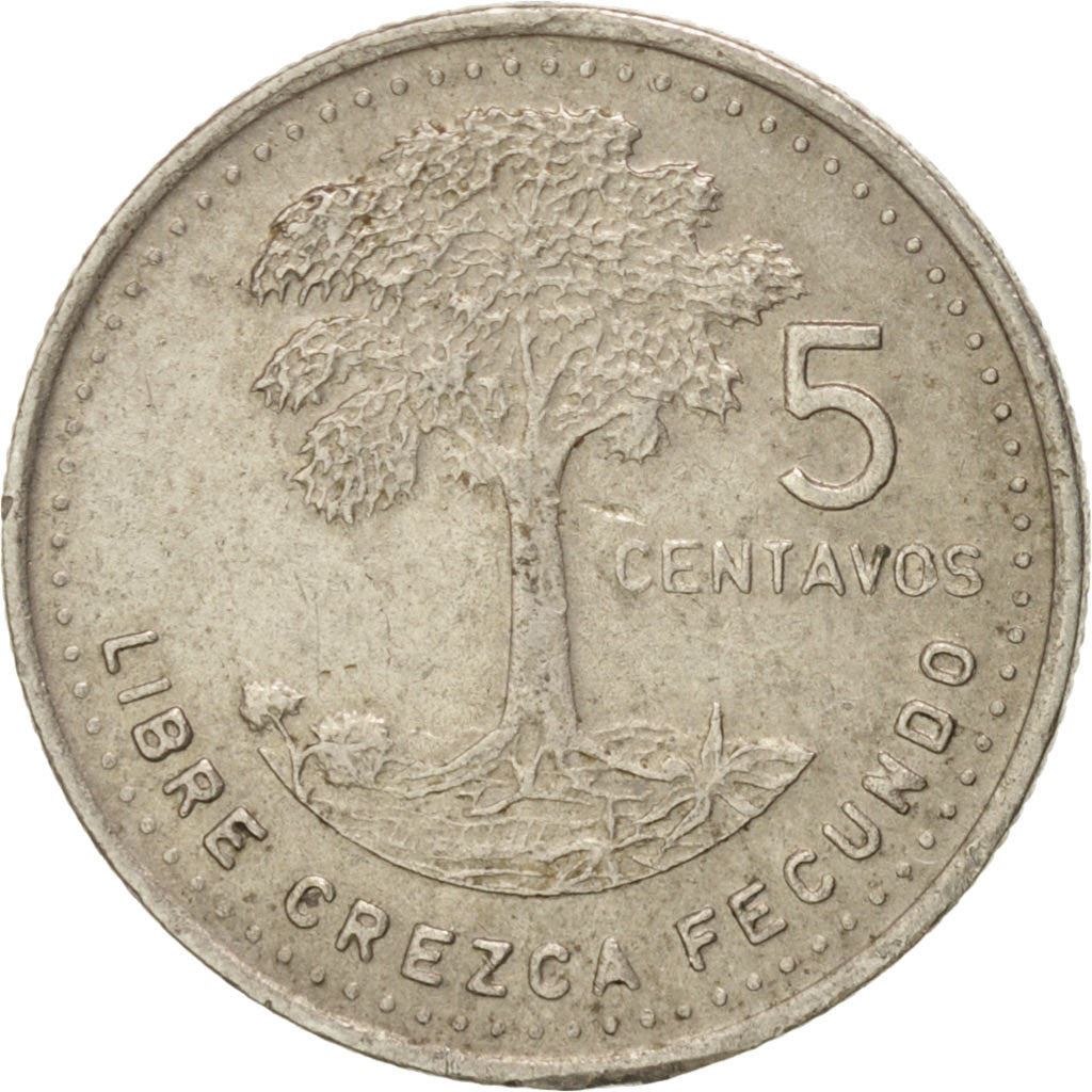 Guatemala | 5 Centavos Coin | Kapok Tree | Km:276 | 1977 - 2010