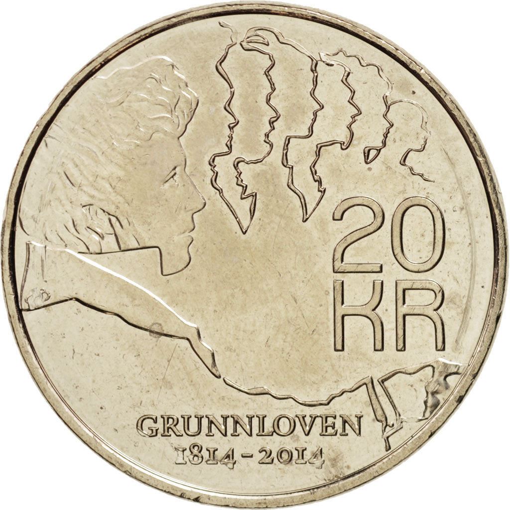 Norway | 20 Kroner Coin | Christian Magnus | KM:489 | 2014