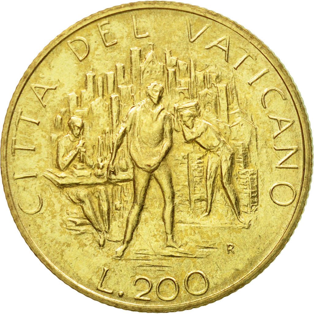 Vatican City | 200 Lire Coin | John Paul II | Km:217 | 1989