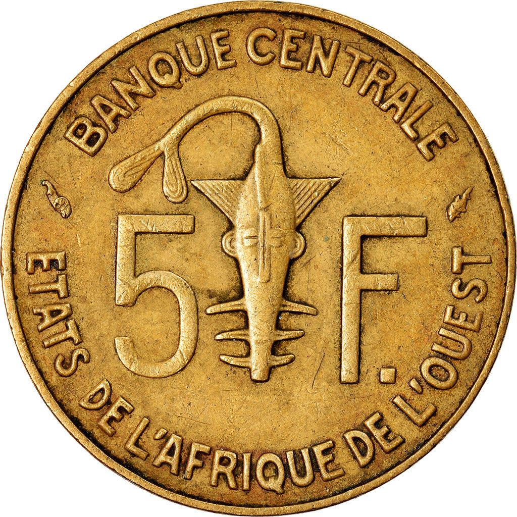 Western African States | 5 Francs Cfa Coin | Emblem of Central Bank | Gazelle | Km:2A | 1965 - 2023
