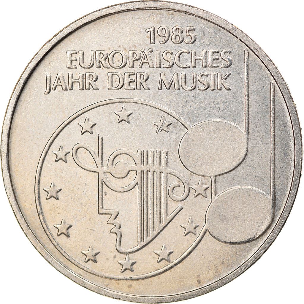 Germany | 5 Deutsche Mark Coin | Year of Music | KM:162 | 1985