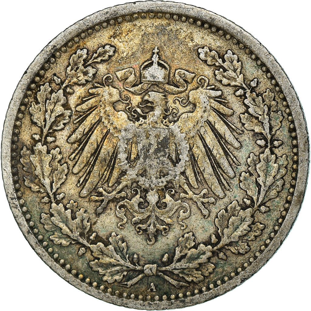 German Empire 1/2 Mark Coin | Deutsches Reich | Wilhelm II | Type 2 | KM17 | 1905 - 1919