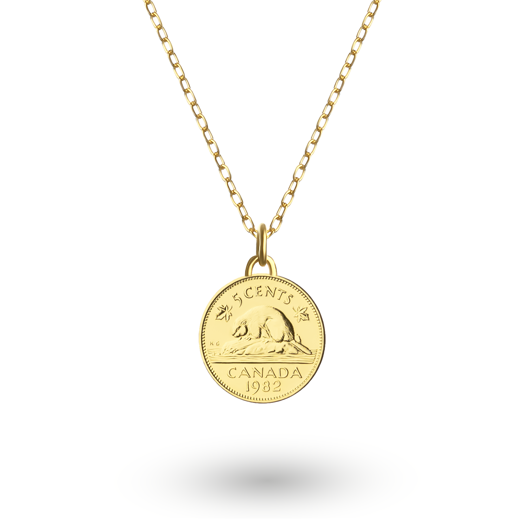 カナダのコインネックレス | メダリオンペンダントジュエリー | 18K