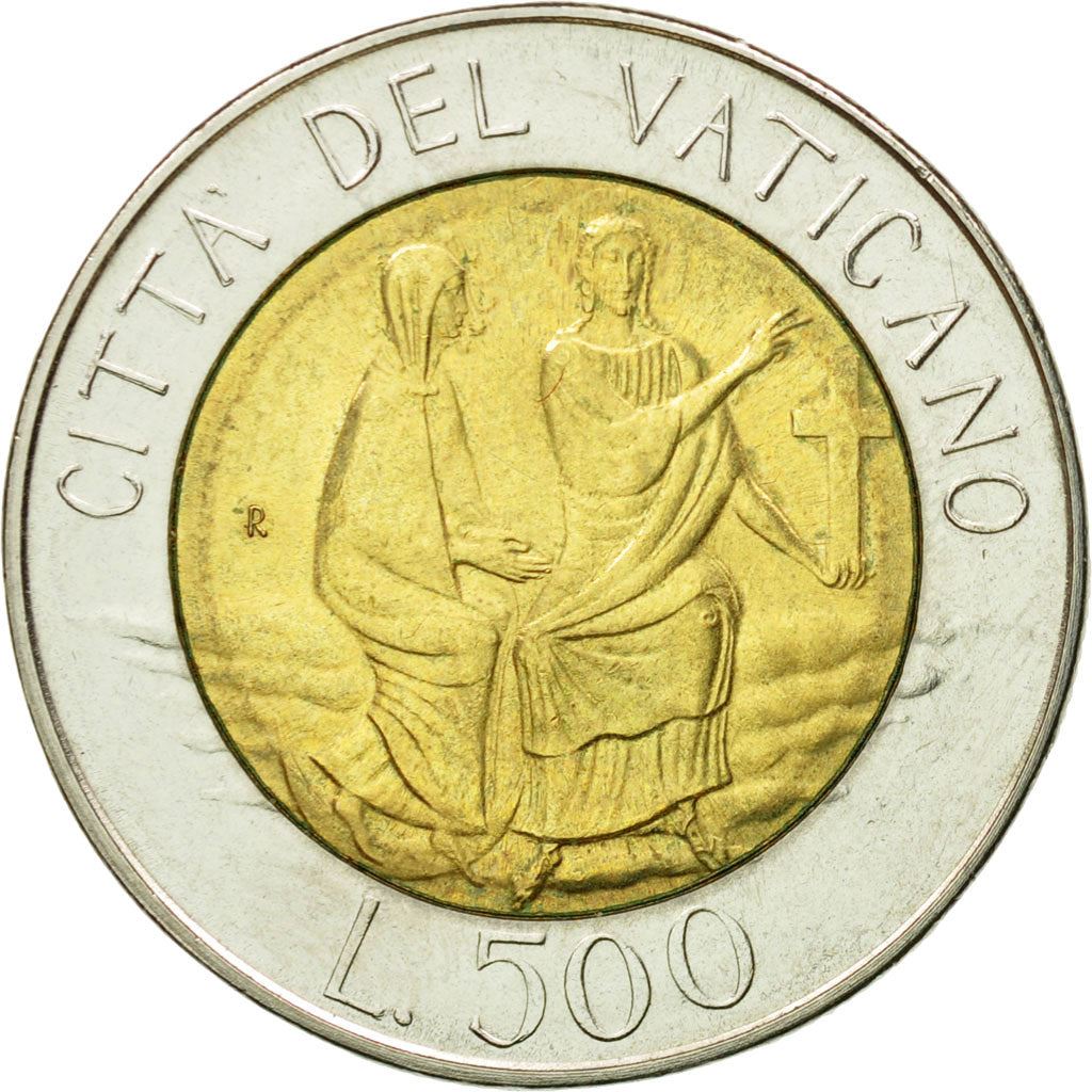 Vatican City | 500 Lire Coin | Jesus and Mary | Km:197 | 1986