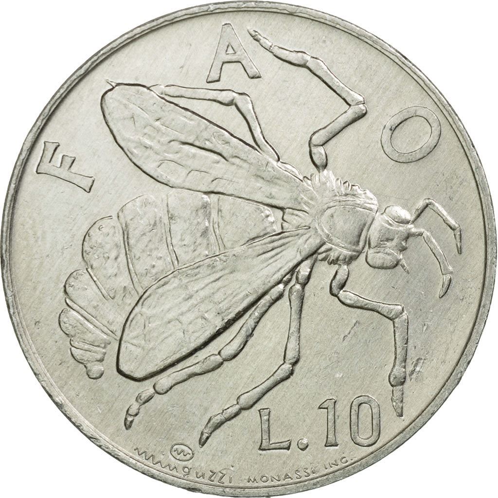 San Marino | 10 Lire Coin | FAO | Km:33 | 1974