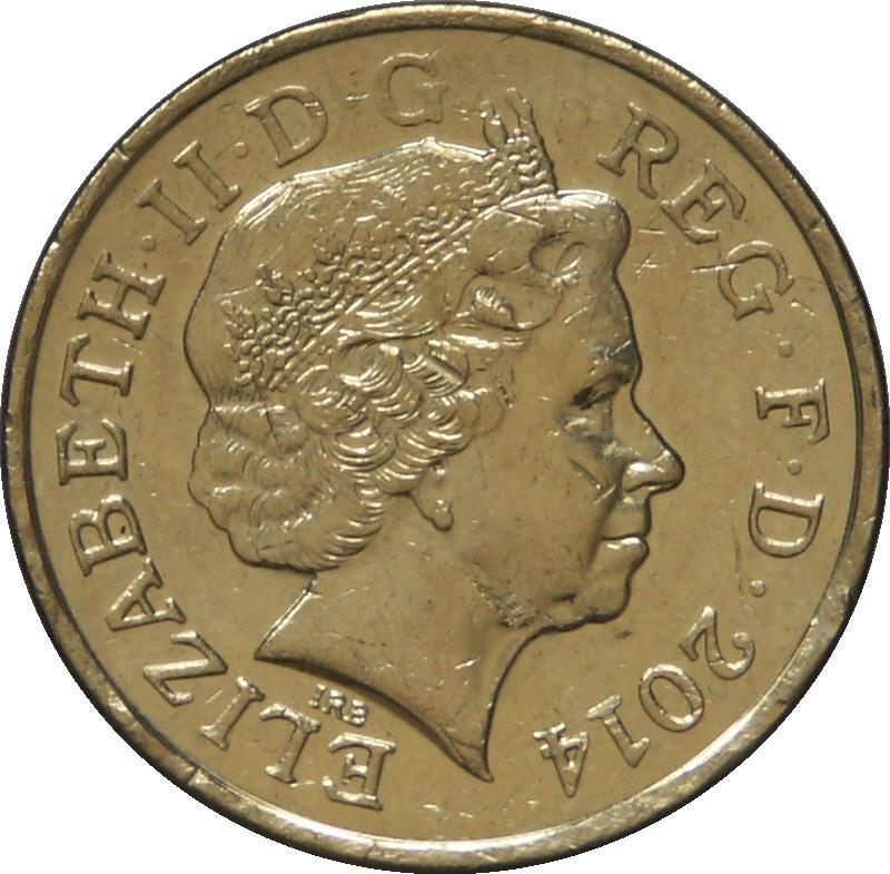 United Kingdom | 1 Pound Coin | Thistle and Bluebell | KM:1312 | 2014