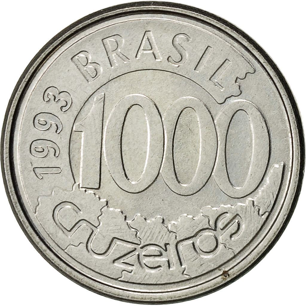 Brazilijos 1000 Cruzeiros moneta KM626 1992 - 1993