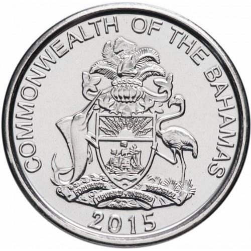 Bahamas | 5 Cents Mynt | Ananas | Flamingo | Marlin | KM221 | 2015 - 2016