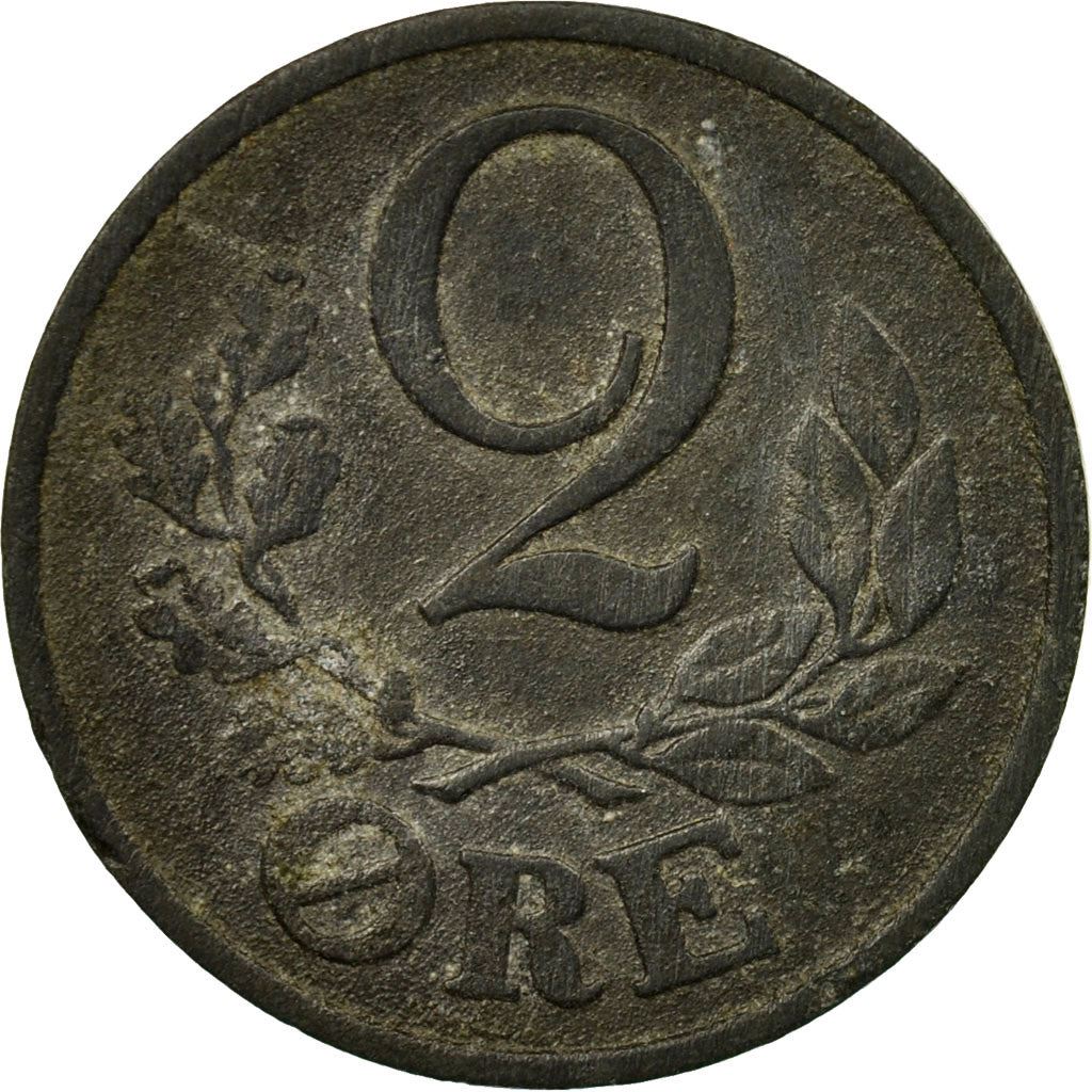 Denmark | 2 Ore Coin | Monogram | Km:833A | 1942 - 1947