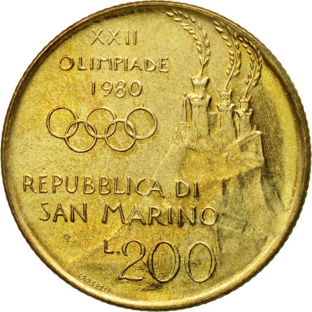 San Marino | 200 Lire Coin | Wrestling | Km:109 | 1980