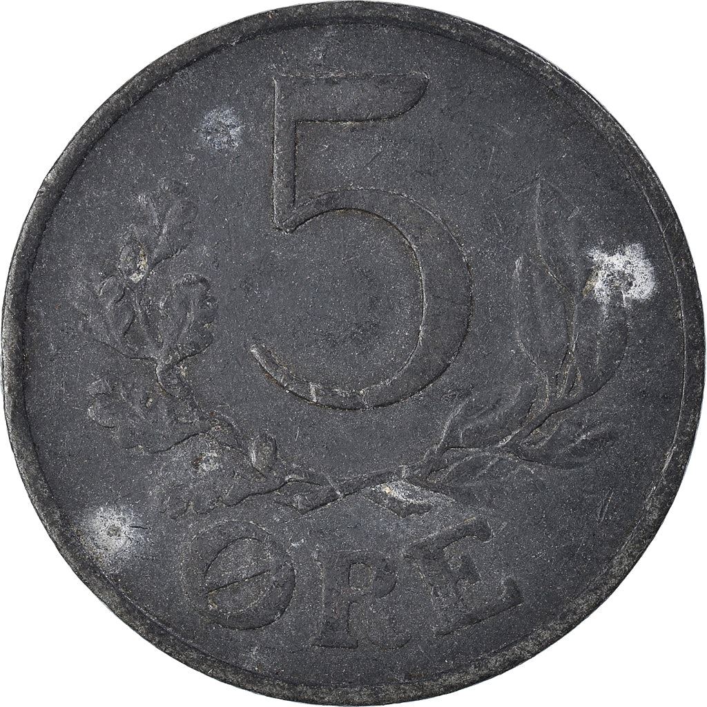 Denmark | 5 Ore Coin | Monogram | Km:834A | 1942 - 1945