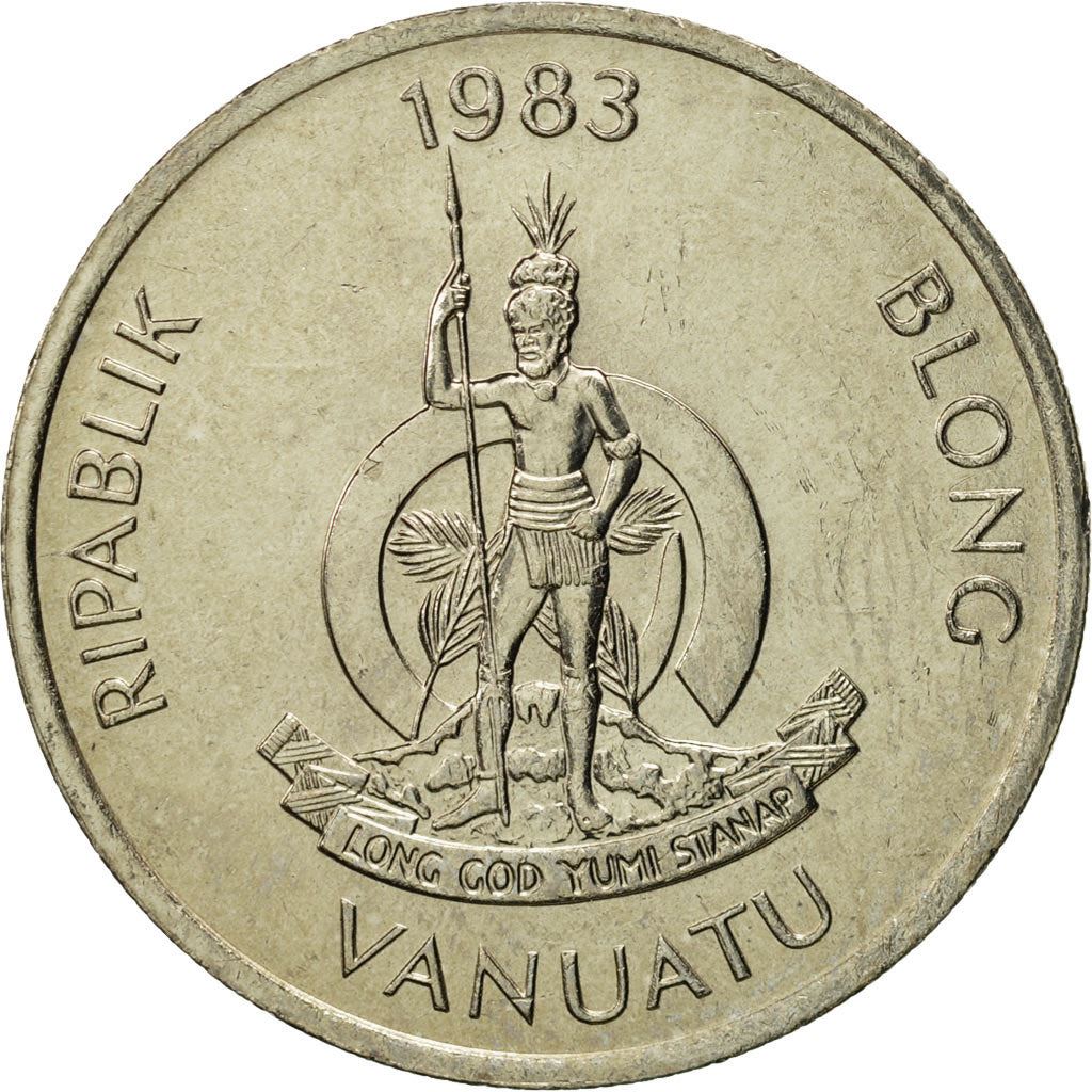 Vanuatu | 10 Vatu Coin | Melanesian Warrior | Coconut Crab | Km:6 | 1983 - 2009