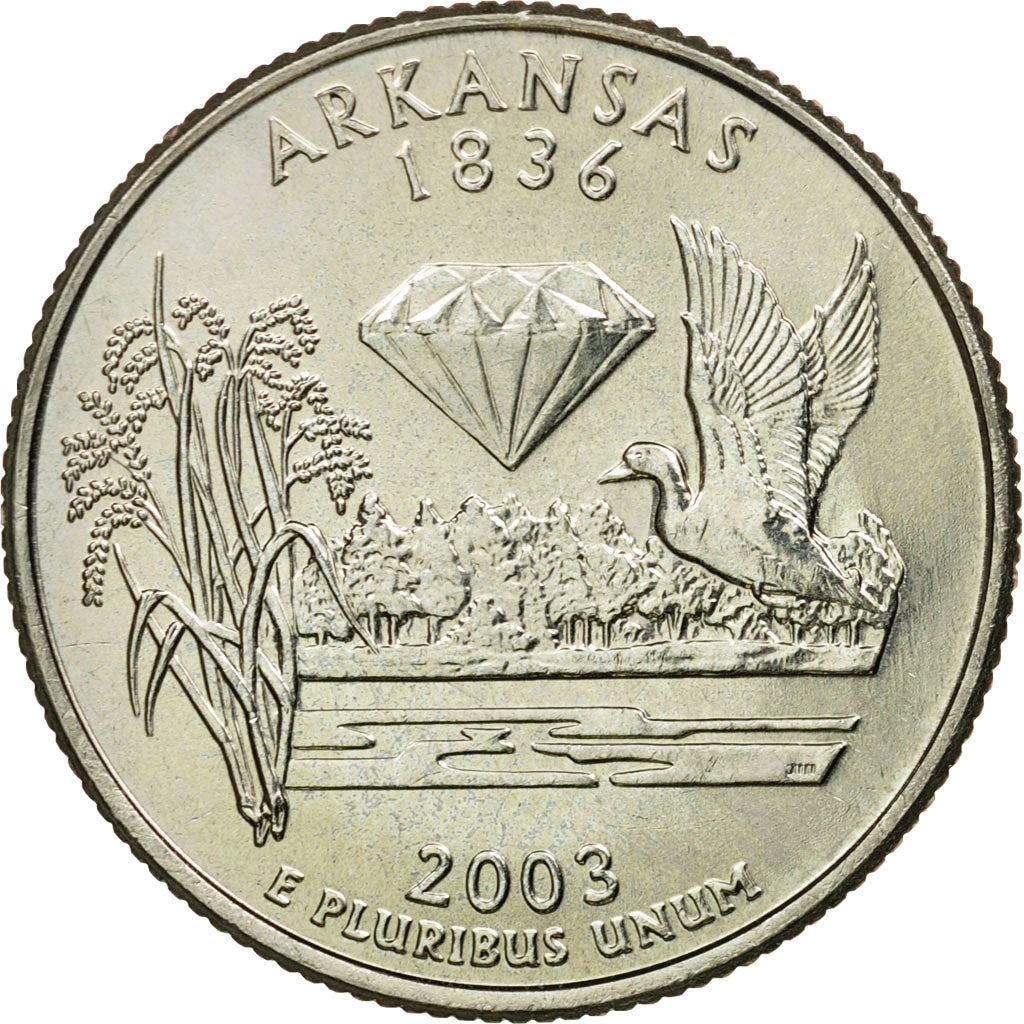 United States | 1/4 Dollar Coin | Arkansas | Km:347 | 2003