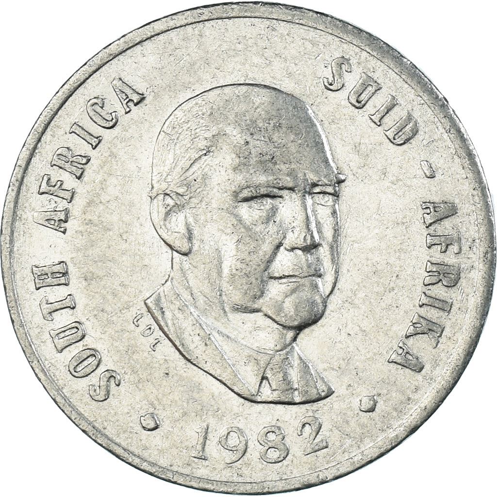 South Africa 10 Cents Coin | Balthazar J. Vorster | KM112 | 1982