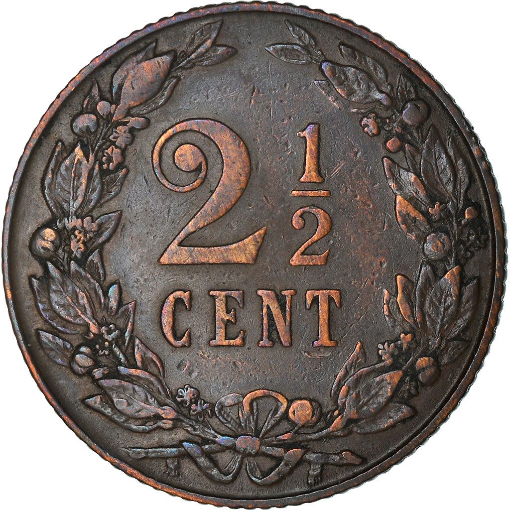 Netherlands Coin 2.5 Cents Coin | Queen Wilhelmina | KM134 | 1903 - 1906