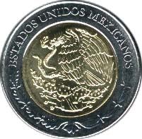 Mexico 5 Pesos Coin | Heriberto Jara | Eagle | Pear cactus | Snake | KM901 | 2008