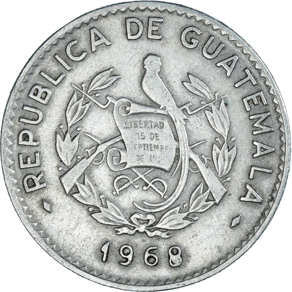 Guatemala | 10 Centavos Coin | Mayan Pillar | Km:267 | 1965 - 1970