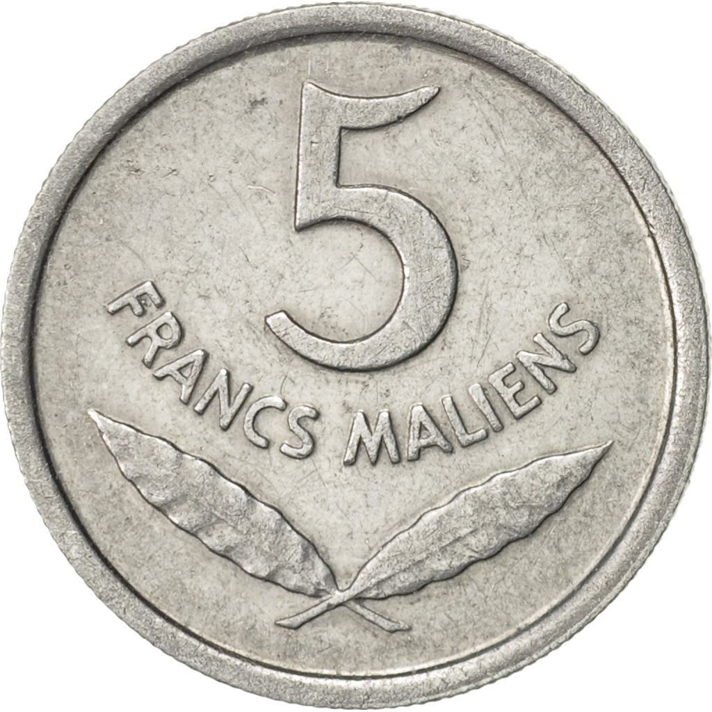 Mali | 5 Francs Maliens Coin | Hippopotamus | Km:2 | 1961