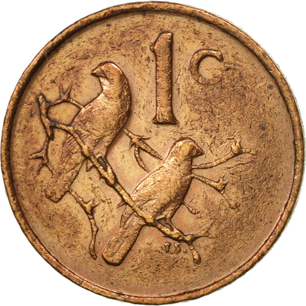 South Africa 1 Cent Coin | Afrikaans Legend - SUID-AFRIKA | KM65.2 | 1965 - 1969
