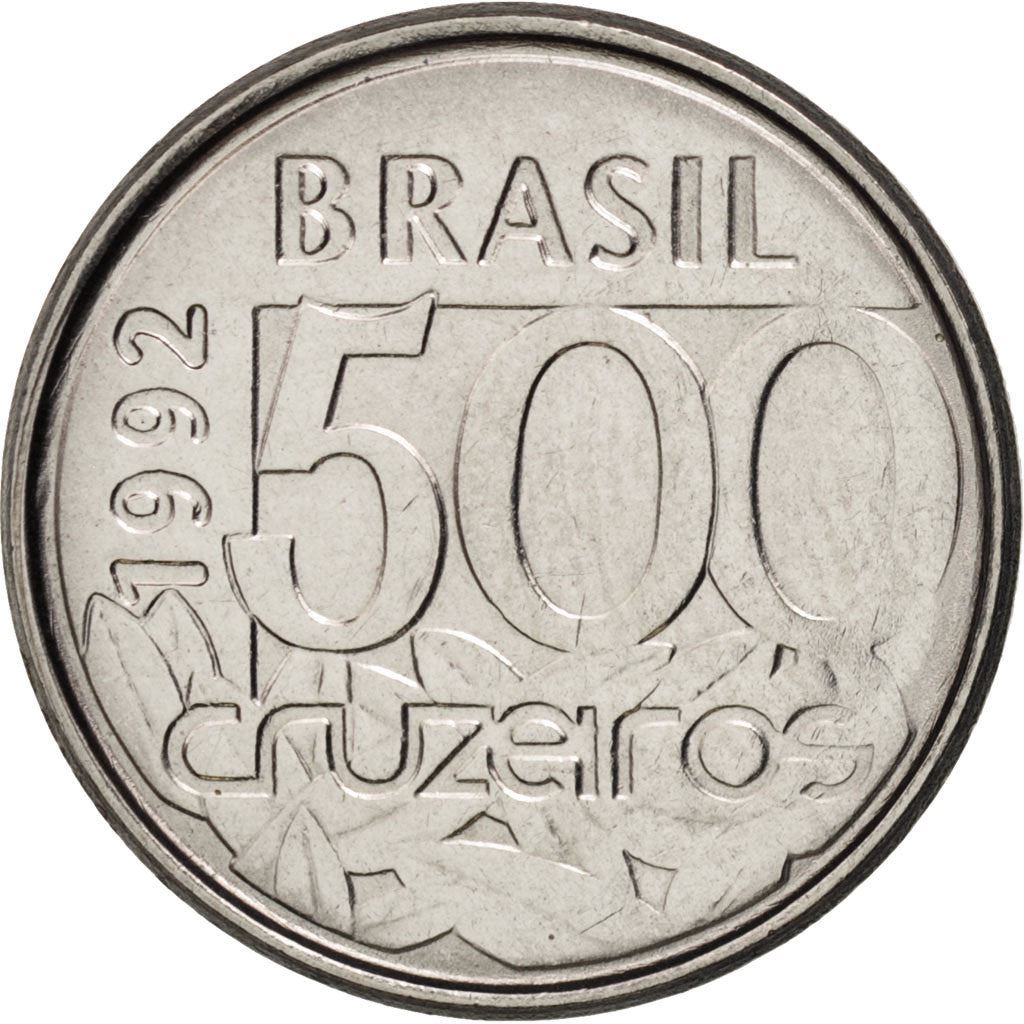 Brazil | 500 Cruzeiros Coin | Sea turtle | Km:624 | 1992 - 1993
