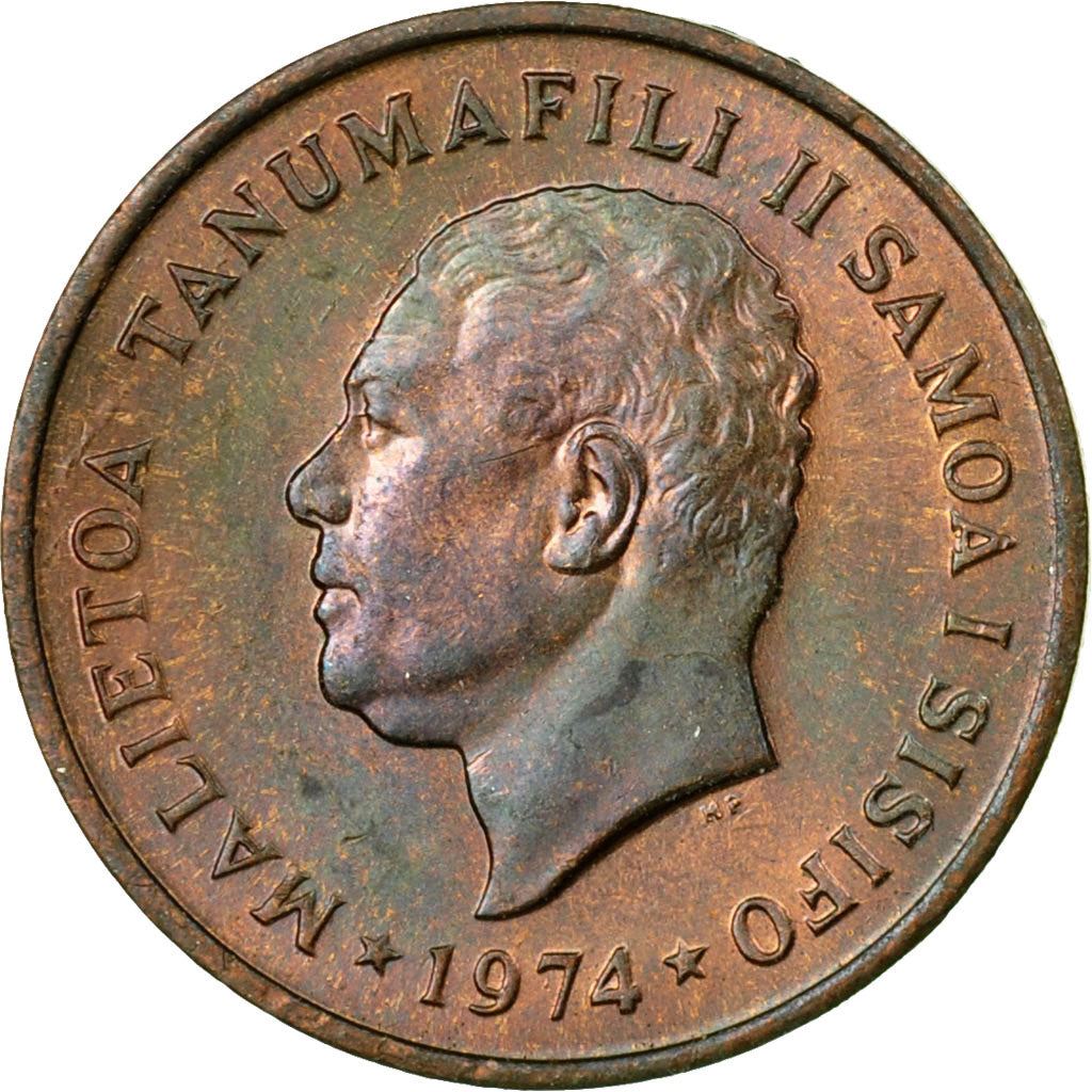 Samoa | 1 Sene Coin | Malietoa Tanumafili II | Coconut | Km:12 | 1974 - 1996
