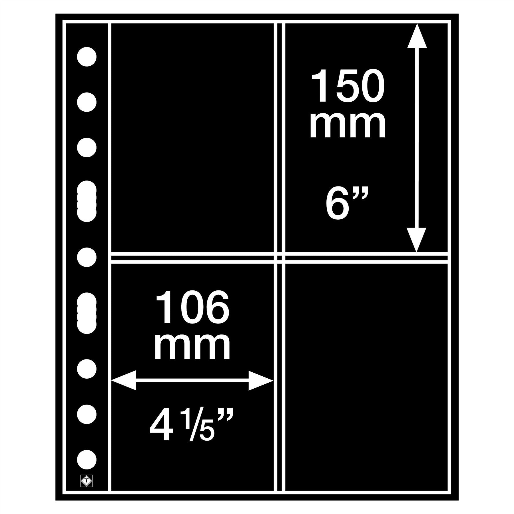 GRANDE Pocket Sheets for Ring Binders | Packs of 5 | Different Pocket Configurations | 2 Colors Available
