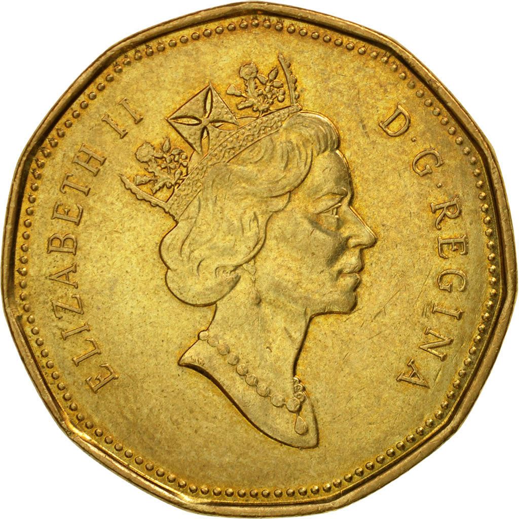 Canada | 1 Dollar Coin | Bronze plated nickel | 3rd portrait | KM:186 | 1990-2003